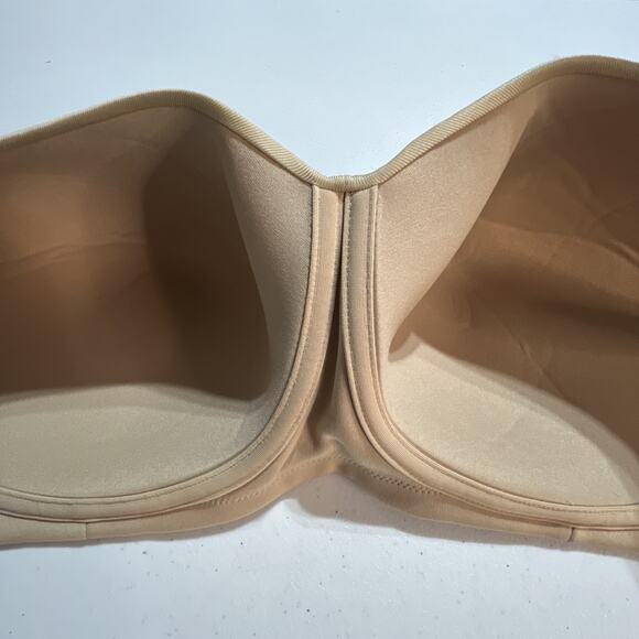 Lane Bryant Cacique 40F Nude Satin No-Wire Bra NWOT 40 F lightly lined 40DDD - Picture 6 of 10